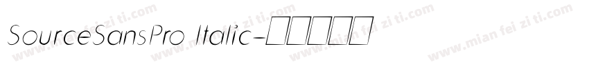 SourceSansPro ltalic字体转换